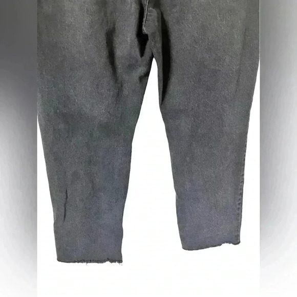 Kancan Straight Leg Cotton Distressed Jeans Black High Waisted - Picture 4 of 9